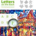 Beautiful Christmas Cityscape 1000 Piece Jigsaw Puzzle, Night Scene Art, Colorful European Town Canal Landscape