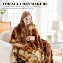 Faux Fur Throw Blanket for Couch, 1000 GSM Cozy Fuzzy Fluffy Soft Plush Thick Bubble Sherpa Blanket for Sofa Bedroom Living Room, Mothers Day Birthday Gifts for Women Home Decor