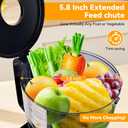 Cold Press Juicer Machines,5.8" Extra Wide Feed Chute juicer machines,350W Slow Cold Press Juicer Machines,Slow Masticating Juicer with High Juice Yield for Whole Vegetables & Fruits, Easy to Clean