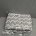 Soft Gray and White Chevron High Chair Pad | Easy to Install Replacement Cushion Fits Most 3-5 Point Harness High Chairs (20 X 37 Inch)