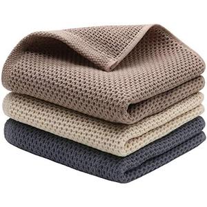 Mia'sDream Cotton Hand Face Head Towel Waffle Weave Kitchen Tea Towel Dish Towels, Soft and Absorbent Bath Guest Gym Towel Washcloths, 13inch x 28inch, 6 Pack (Multi Color)