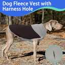 MIGOHI Dog Fleece Vest with Leash Hole - Soft Thermal Sweater Winter Warm Coats with Adjustable Button Neck for Small Medium Large Dogs, Pullover Dog Jacket Cold Weather, Schnauzer, S, Brown