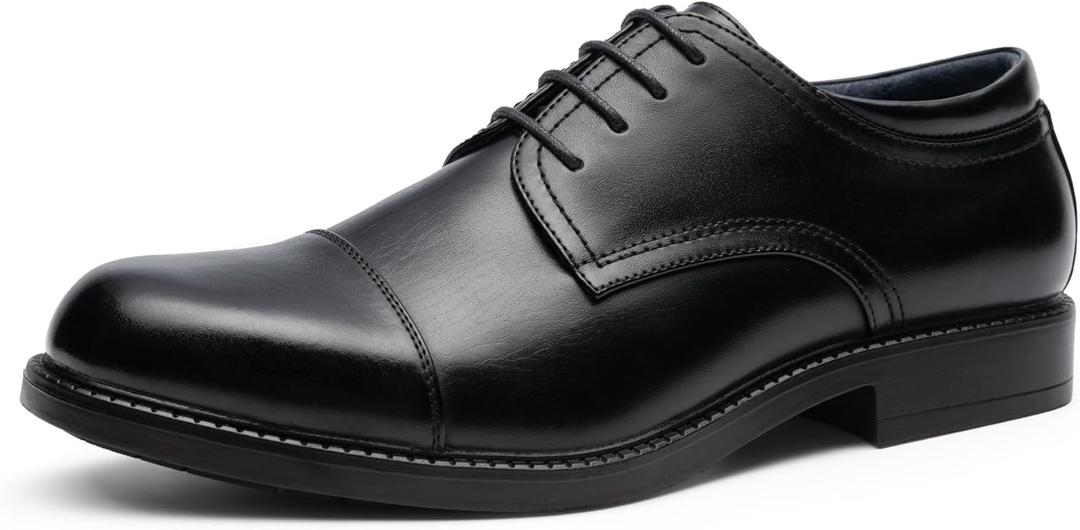 Bruno Marc Men's Dress Oxford Shoes Classic Lace Up Formal Cap Toe Shoes (Size 10.5, Black)