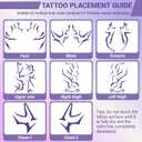 Temporary Tattoos Laser Stickers for Face and Body, Party Cosplay Temporary Tattoos Accessories Body Tattoo Set for Halloween (8pcs)