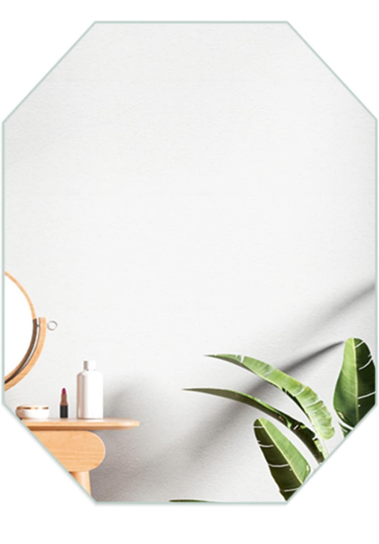 Octagon Wall Mirror, Symmetry Mirror Wall Mounted Vanity Dressing Mirror Decorative for Living Room, Bathroom, Bedroom, Entryway Wall Decor 27.6"L x 19.7"W