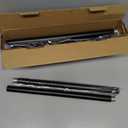 Heavy Duty Curtain Rods for Windows 66 to 120 Inch, 1 Inch Adjustable Black Curtain Rod Set with Easy Installation and Modern Design (A1,Black,30-120")