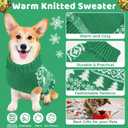 Christmas Dog Sweaters for Small Medium Large Dogs and Cats,Pet Soft Warm Holiday Outfit Girl & Boy,Pup Winter Clothes Turtleneck Double Knitting Collar for Outdoors PlayingGreenS
