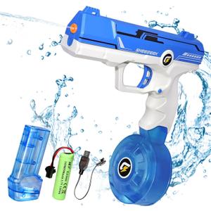 Electric Water Toys for Kids Long Range Automatic Squirt Toy High Capacity Full Auto Water Blaster for Kids Outdoor Water Play Toys Summer Gifts for Beach Swimming Pool Game Party (Blue) Electric Water Toys for Kids Long Range Automatic Squirt Toy High Capacity Full Auto Water Blaster for Kids Outdoor Water Play Toys Summer Gifts for Beach Swimming Pool Game Party (Blue)