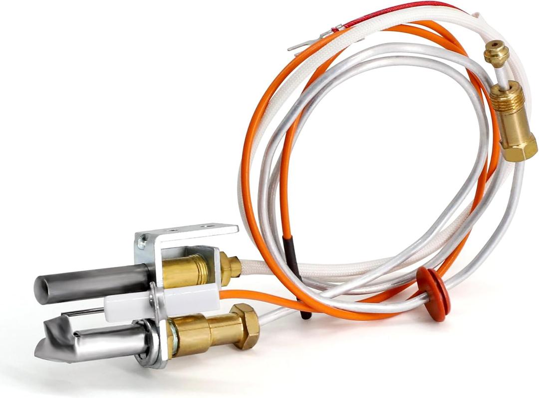 446-513A Pilot Assembly Propane Gas (LP) for Heat N Glo Fireplaces and Gas Log Sets, Heat N Glo SL2000, 4000, 5000, 6000 Gas Fireplace Insert Replacement Parts with Thermopile