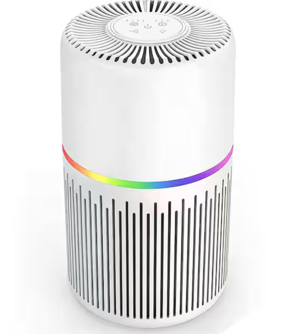 Air Purifiers for Home,FRESHDEW H13 True HEPA Air Purifier Up to 1300 Ft² Cleaner with 360° Air Inlet RGB Lights,13dB Air Purifier with APP Alexa Control Pet Hair,Dust,Smoke Wirldfire Pollen