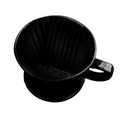 NBYHZLS Handmade Pour Over Ceramic Coffee Dripper - Authentic Brewing Experience for Camping, Office, and Home (Black)