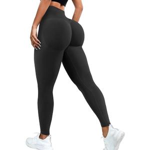 Hidden Scrunch Butt Lifting Leggings for Women Tummy Control High Waisted Workout Gym Seamless Impact Yoga Pants, Size: L