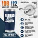 Retirement Gifts for Men 2025 - Retired Not My Problem Anymore - Funny Retired Tumbler for Men, Him, Father, Husband, Coworkers - Happy Retirement Gifts, Navy Tumbler 20 Oz (Navy 20Oz 2025)