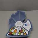 Michigan Serving Tray - Unique 7 Compartment Mitten State Snack Tray w/Dressing Cup. Great for Entertaining Food Storage for Chips & Dip, Fruits & Veggies. Party Serving Platter (Blue Maize)