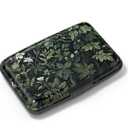 Credit Card Holder, Mini Aluminum Card Wallet RFID Blocking Slim Metal Hard Card Case for Women Men, Vintage Plants