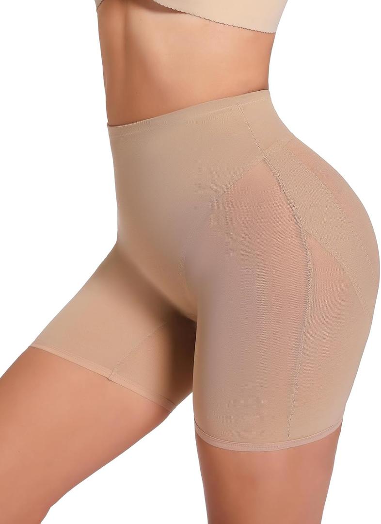 JOYSHAPER Shapewear for Women Tummy Control Body Shaper Shorts Butt Lifting Shapewear Panties Thigh Slimmer (Large, Nude)
