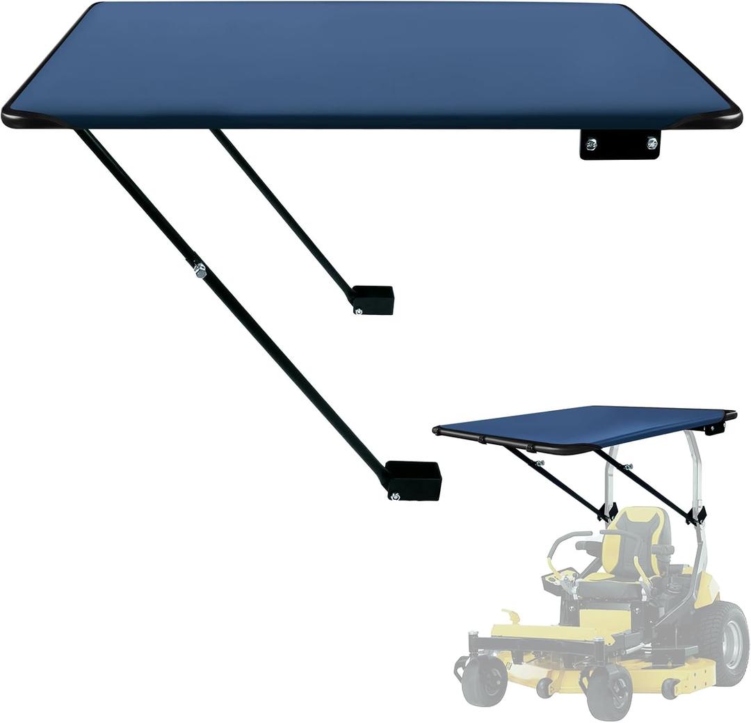 Universal Tractor Canopy for ROPS, UV Protection Sunshade Compatible with Compact Tractors, Riding Mowers, Zero Turn Mowers & Lawn Tractors