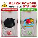 A-SUB DTF Powder, 35.3oz Black DTF Transfer Powder, Hot Melt Adhesive DTF Powder Works with DTF Printers, DTF Transfer Film and Ink for Digital Prints on Dark Color Fabric and Any Material Fabric