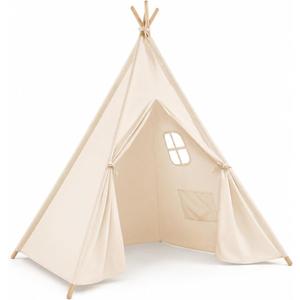 Tent with Teepee with Pom Pom Tents -Family Tents for Camping Hiking Traveling Outdoor Party Christmas, Large