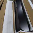 POVISON Fully-Assembled Mid Century Modern TV Stand for 75+ inch TV, Sliding Door Entertainment Center with Storage, Wood TV Console, Media Console for Living Room Bedroom(Black, 94.49")