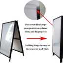 YDisplay A Frame Sign Heavy Duty Sidewalk Sign for Poster Board 24x 36 inches Double-Sided Sandwich Sign,Including 2 Anti-Glare Covers & Corrugated Boards for Indoor Outdoor,Black, 2pack