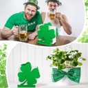 Wooden Shamrock Napkin Holder St Patrick's Day Table Centerpiece Freestanding Napkin Holder for Dinning Table Kitchen Breakfast Nook St. Patrick's Day