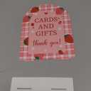 Cards and Gifts Sign - Strawberry Baby Shower Sign, 1 Pack Arch Acrylic Sign with Stand, Gender Reveal Party Table Decor, Berry Baby Shower Supplies (SE23)