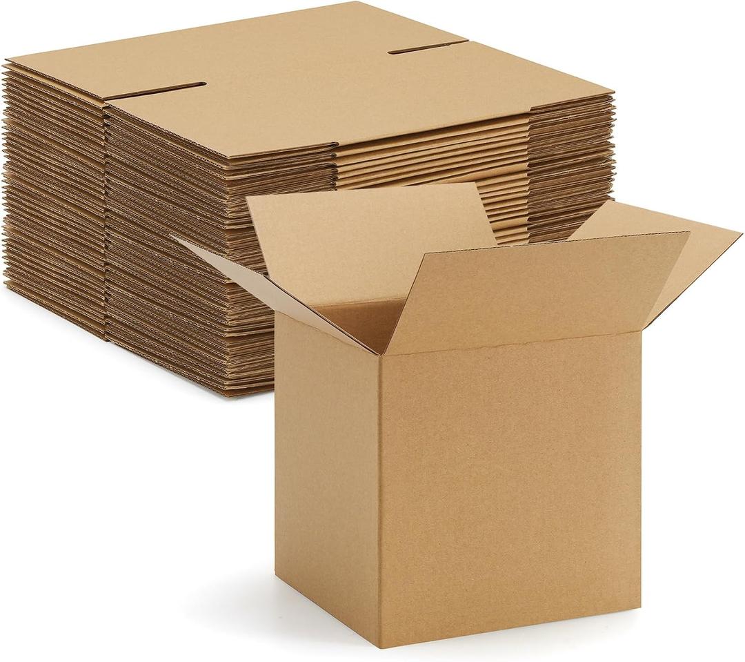 Eupako 6x6x6-Small-Shipping-Boxes-30-Pack-Brown-Corrugated-Box-Mailers, Cardboard Boxes for Packaging Small Business, Mailing
