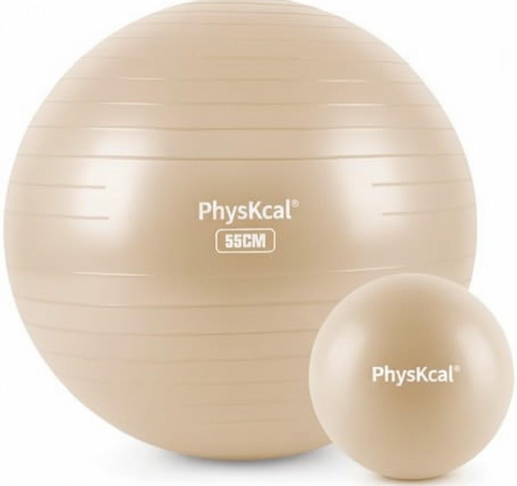 PhysKcal Yoga Ball for Exercise, Pilates Set, 4 Sizes Fitness Ball for Workout, Birthing, Pregnancy, Physical Therapy- Pump Included