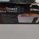 Mueller UltraToast Full Stainless Steel Toaster 4 Slice, Long Extra-Wide Slots for Bagels and Waffles, 6 Browning Levels, LED Display, Cancel/Defrost/Reheat Functions & Removable Tray, Kitchen Gadgets