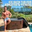 AKSPORT Ice Bath Tub for Athletes, 238 Gallons Inflatable Cold Plunge Tub Compatible with Water Chillers,Icebath for Recovery & Cold Water Therapy, Portable Bathtub for Indoor & Outdoor-Wood