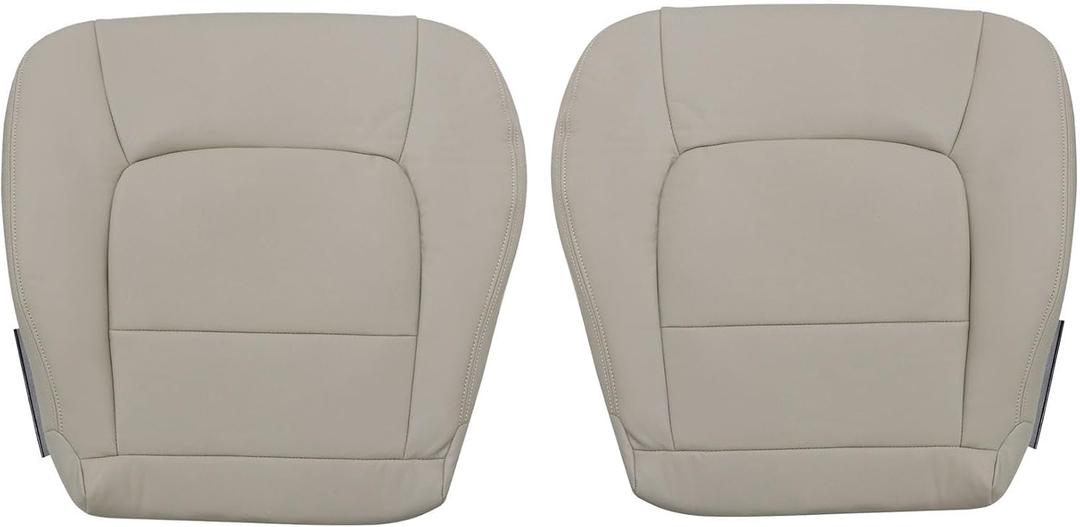 Priprilod Tan Microfiber Leather Driver and Passenger Side Bottom Replacement Seat Cover Compatible with Lexus LX470 1998 1999 2000 2001 2002 2003 2004 2005 2006 2007