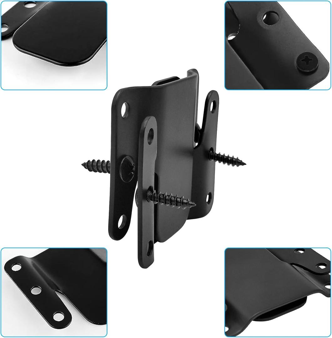Sectional Couch Metal Connectors, Universal Sofa Interlocking Furniture Connector,Sectional Sofa Fastener Software Bracket with Screws for Loveseat, Recliner, Chair or Chaise Lounge (Black)