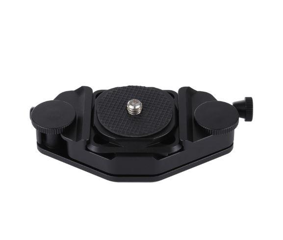 PULUZ Capture Camera Clip CNC Aluminum Alloy Quick Release Clip with Plate (Black)