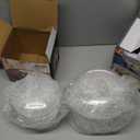 Zubebe 2 Pcs Glass Pots for Cooking on Stove Set Glass Saucepan with Cover Heat Resistant Clear Pots and Pans Set Stovetop Cookware Simmer Pot with Lid for Soup Milk(1.5 L, 1.9 L)