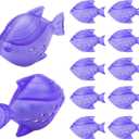 Funmit Humidifier Cleaning Fish, 12 Pack Humidifier Cleaner for Humidifiers and Fish Tanks, Purifies Water, Prevents Hard Water Build-Up, Reduces Scale, Purple