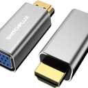 HDMI to VGA Adapter, 2 Pack Active HDMI to VGA Converter (Male to Female) 1080P HD Video Adapter for Monitor Laptop PC Projector Xbox PS