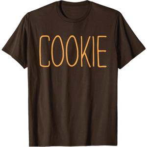 Cookie Shirt Adult Kids Men Women Chocolate Cookie Costume T-Shirt, Size 2XL