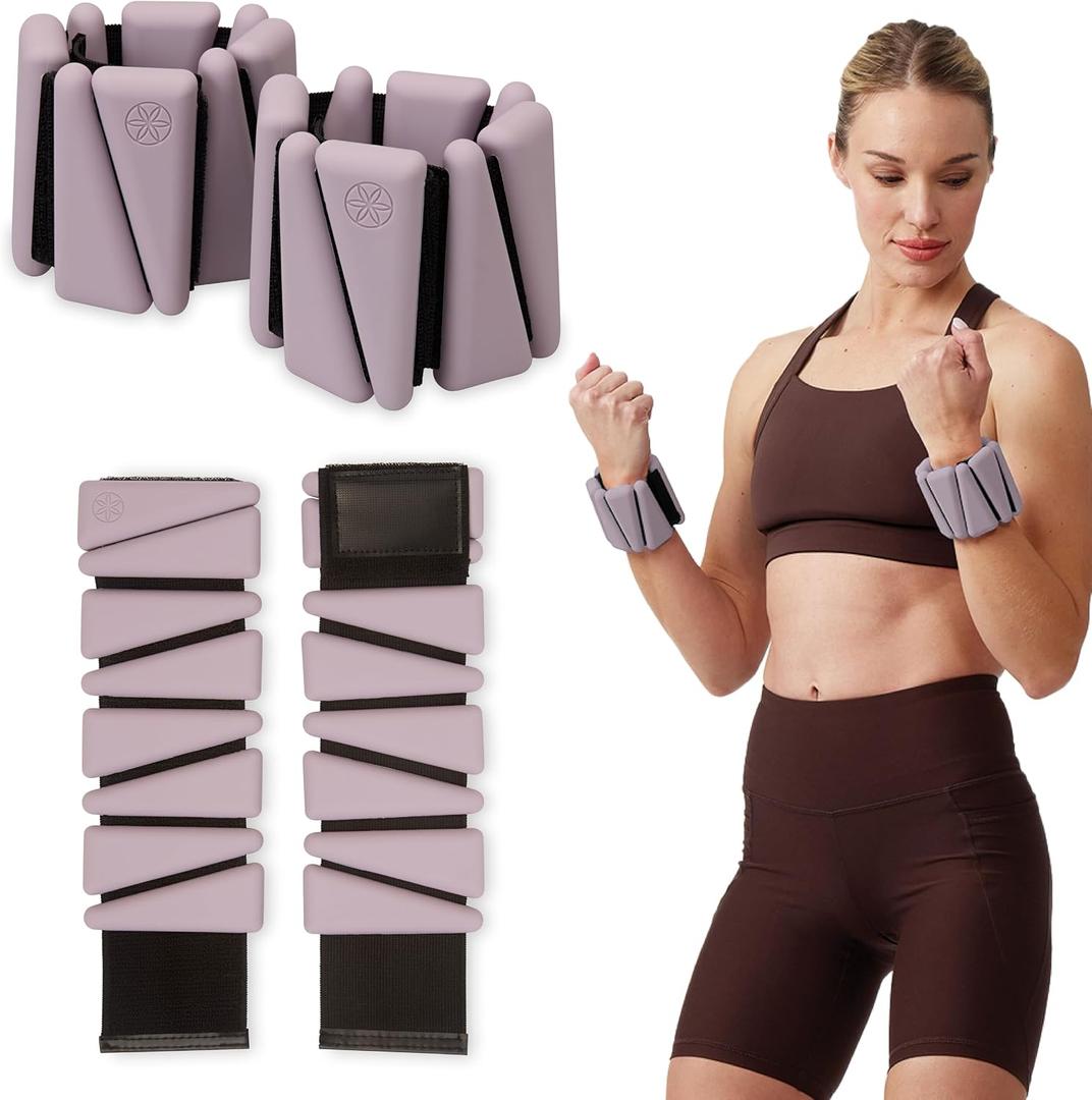 Gaiam Wrist and Ankle Weights, Wearable Bracelet to Strengthen, Tone & Sculpt, Adjustable Ankle Weights for Women & Men for Yoga, Dance, Pilates, Barre, Cardio, Home & Gym Use