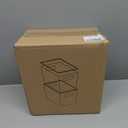 Yieach 4 Pack Stackable Clear Organizer Bins With Lids & Handle, 11.1″ Deep Plastic Hall Closet Storage Bins for Pantry, Refrigerator and Cabinets, Acrylic Container for Organizing Toy, Snacks Organizer