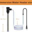 240V 3500W Fully Submersible Pool & Hot Tub Portable Electric Immersion Water Heater with WiFi Timer, Auto Shut Off & Temp Control for Spa, Pool, Above Ground Pool, Bathtub and Baptistry
