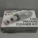 THINKWORK Car Cleaning Kit, Car Detailing Kit Interior Cleaner with High Power Handheld Vacuum, 10 Pcs Detailing Brush and Storage Bag, Gray Auto Interior Cleaning Kit for Men