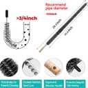 7 Pack Dryer Vent Cleaner KitDustpan and Brush SetHard Bristle Crevice Cleaning Brush Flexible Dryer Lint Brush Cleaner 29.5 inch ; Essential Cleaning Brush Set for Home