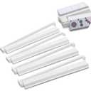 Mahjong Racks with Pushers, 4-Piece Set Convenient Rotating, Multi-Color Mahjong Accessories for Game Nights - White