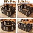 Dog Playpen Indoor, Puppy Playpen, 24 Inch 10 Panels, Black