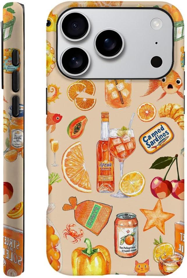 DAIZAG Case Compatible with iPhone 17 Pro,Fit Shockproof Cover for Women Girls,Fruit Collage Summer Aesthetic
