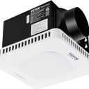 VEVOR Bathroom Exhaust Fan, 80 CFM High-Efficiency Ventilation, 1.5sones Low Noise Operation All-Copper Motor, Energy-Saving Bathroom Ceiling Fan, Attic Access Needed