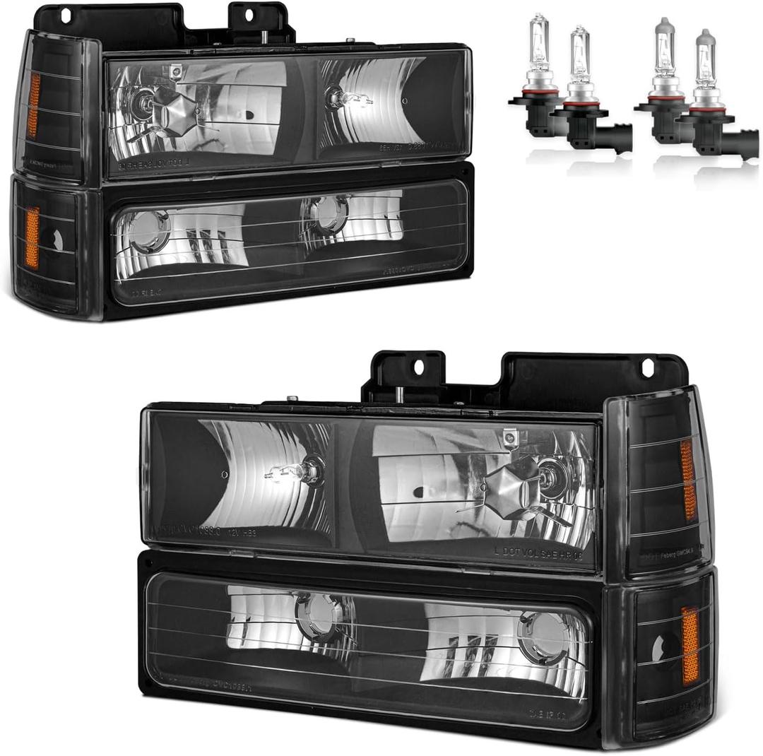 Halogen Headlights for 1994-1998 Chevy Silverado 1500 2500 3500