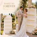 6 ft Champagne Wall, 4-Tier Display Arch Holds 32 Glasses, Easy Assembly