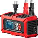 E-FAST 3 in 1 Car Battery Charger and Battery Tester w/ Pulse Repair 12V 6A LiFePO4 Lead Acid Automobile Battery Charger Maintainer 40-999 CCA Digital Auto Battery Analyzer Automotive Trickle Charger